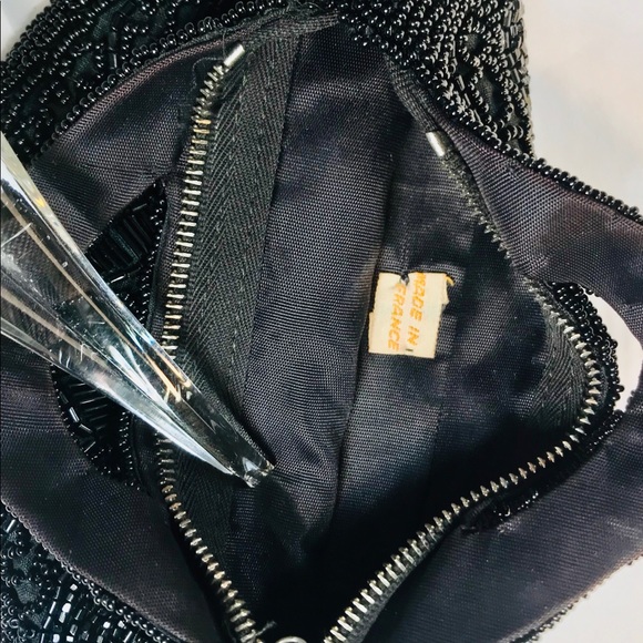 VINTAGE HAND BEADED SMALL PURSE MADE IN FRANCE - Picture 7 of 7